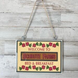 The Office Schrute Farms Double Sided Sign Wall Hanging